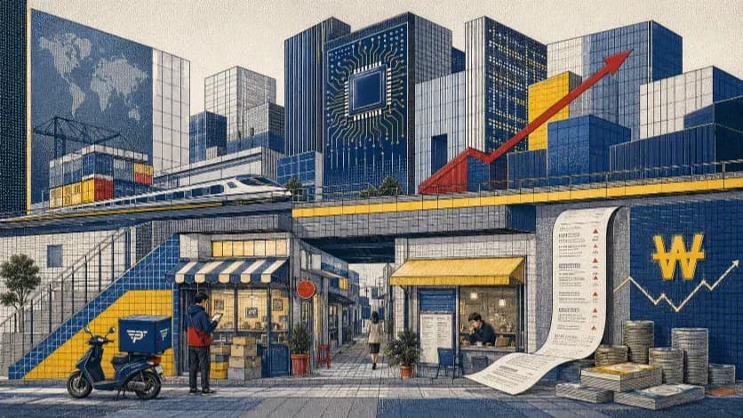 South Korea’s Semiconductor Boom Masks a Compressed Household Economy